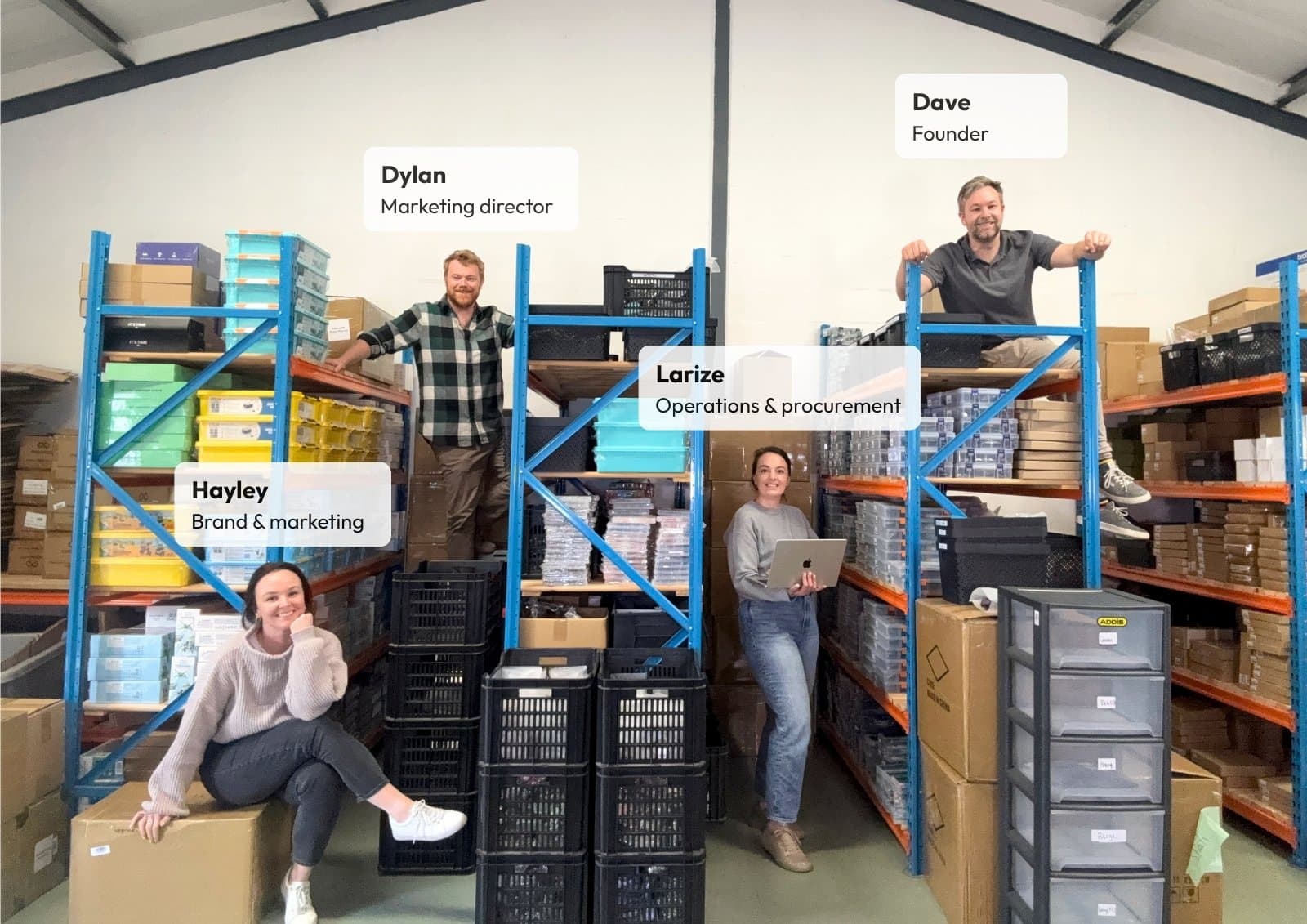The CREATESPACE team in their Cape Town warehouse