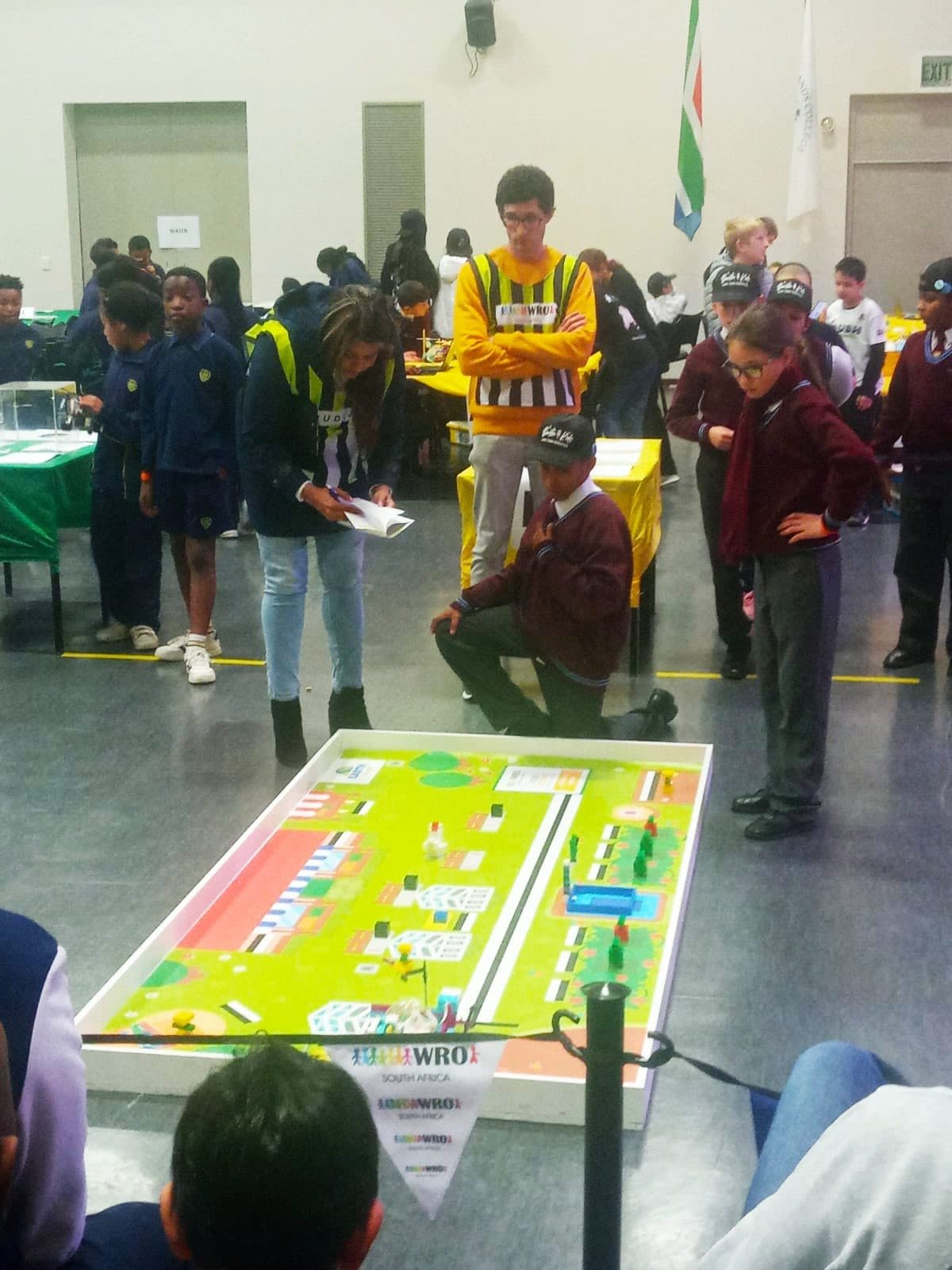 Learners at a robotics competition