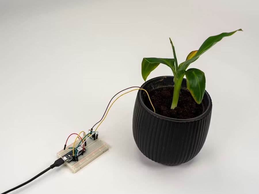 Plant Communicator project — monitoring soil moisture, temperature and light via IoT dashboard
