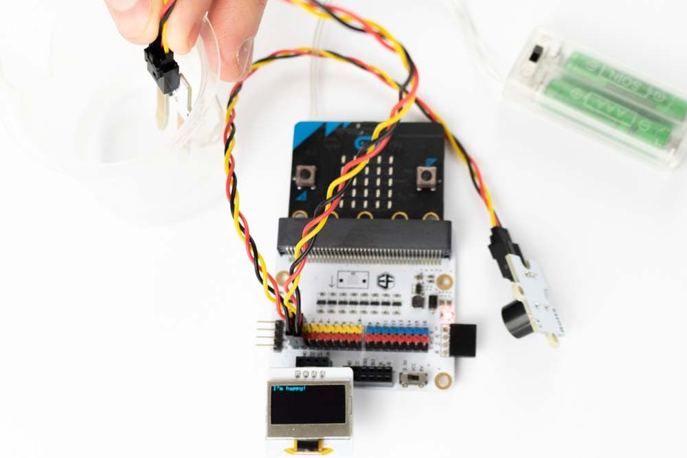 Moisture and water testing build using the soil sensor and Tinker Kit components