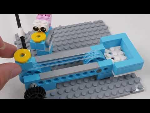 Close-up of building block connections