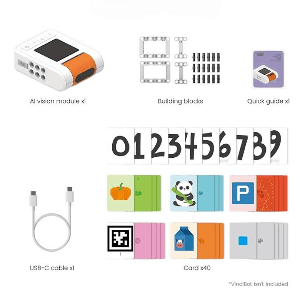 MatataStudio AI Vision Kit box contents laid out