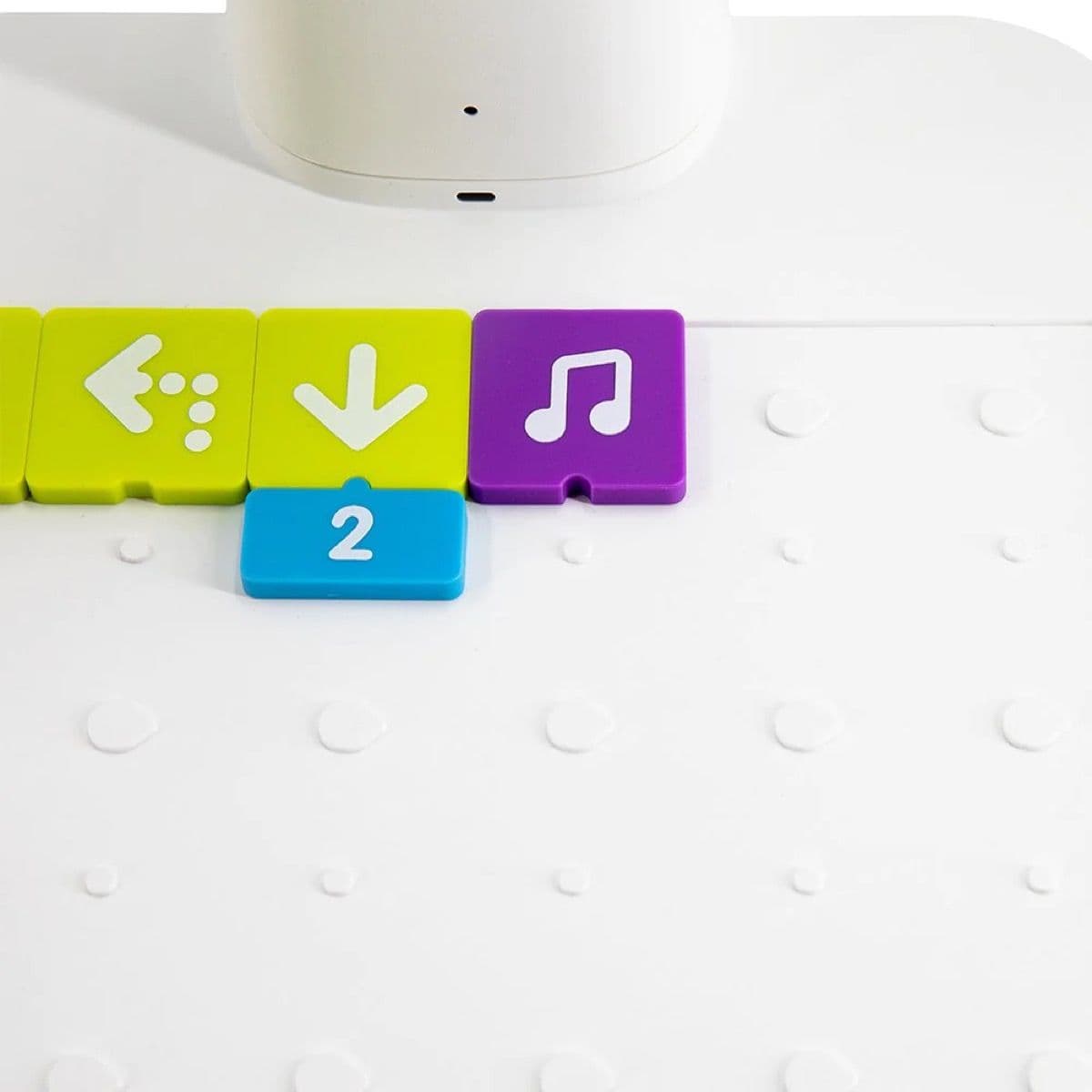 Close-up of MatataStudio coding blocks showing directional symbols