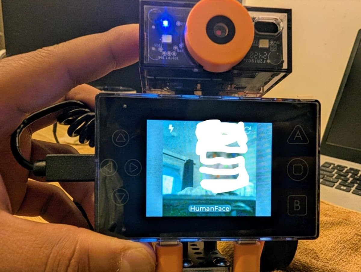 Nous AI camera performing face recognition