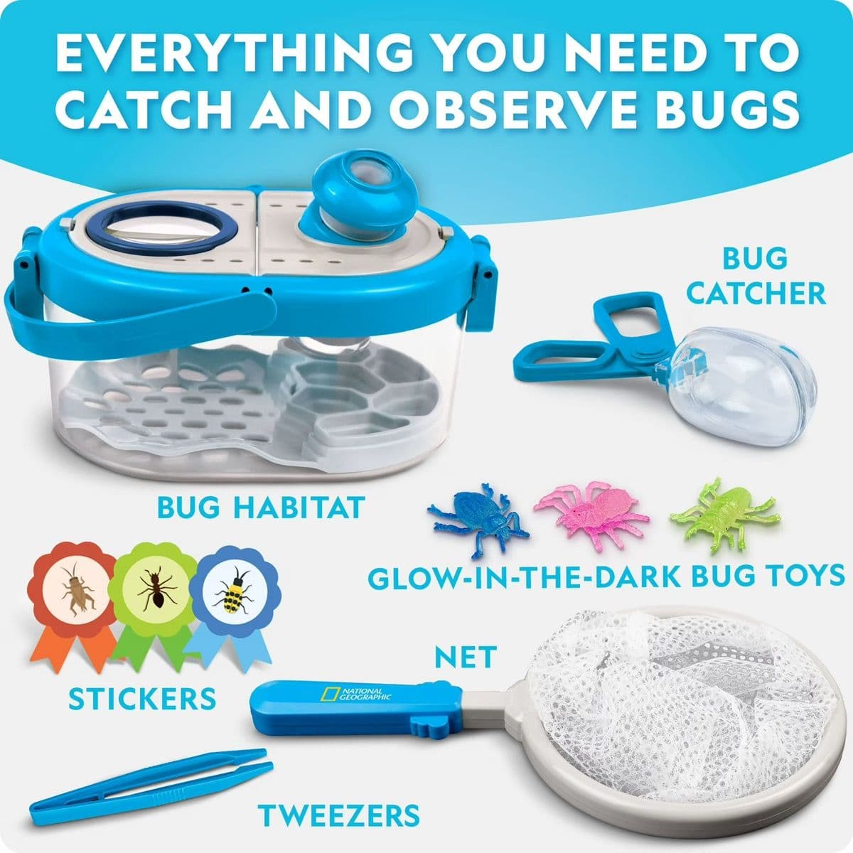 National Geographic Mega Bug Habitat contents laid out